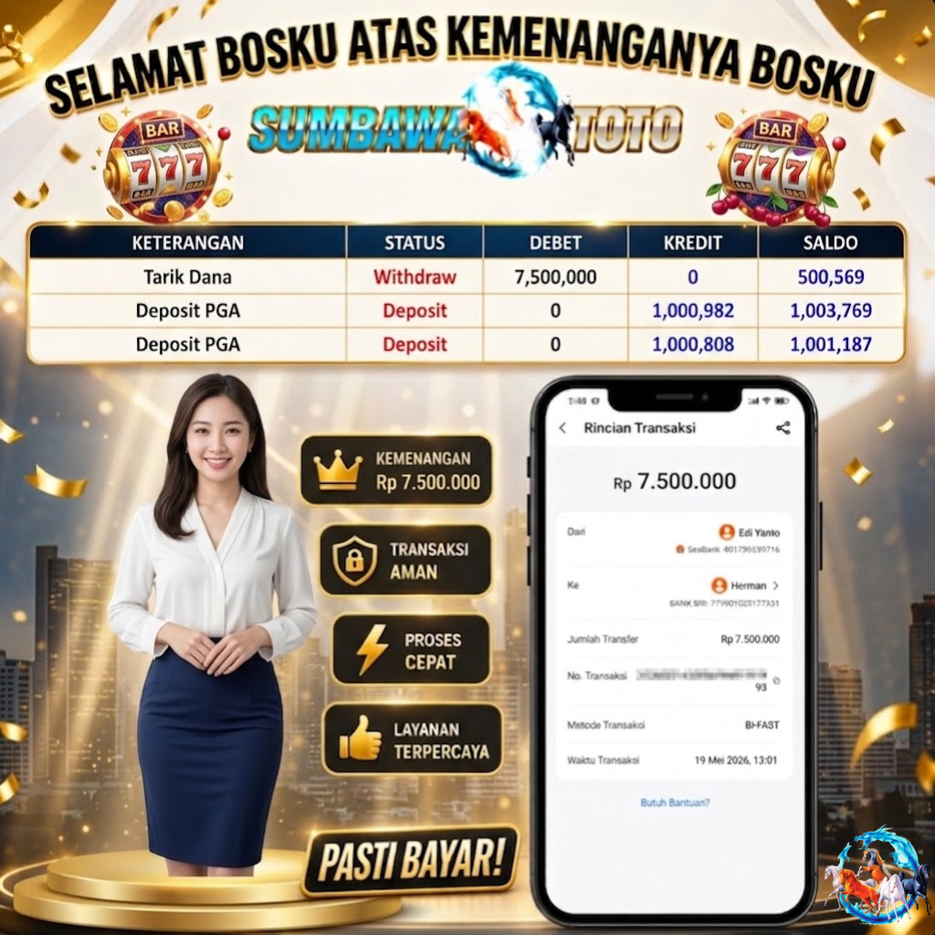 SELAMAT ATAS JP NYA BOSKU !! MEMBER SETIA KITA KASIH KEMENANGAN TERUS !!